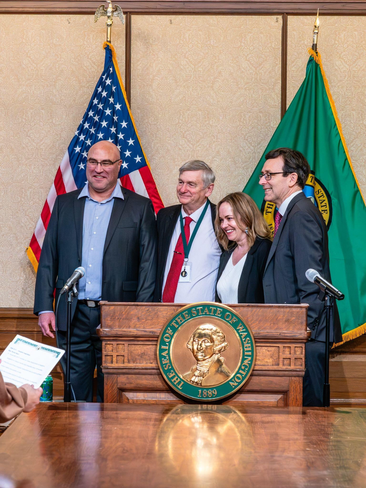 Rachelle Miller at the bill signing for HB 2557